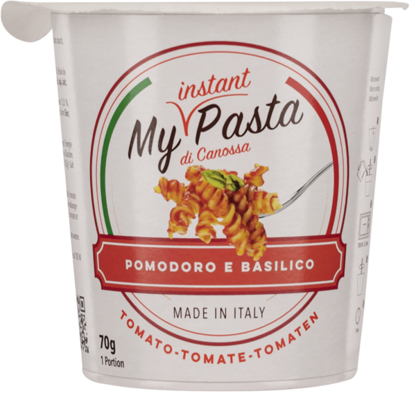 Изображение Паста быстрого приготовления Май Инстант Паста фузилли томат базилик Паста Каниола СРЛ к/у, 70 г