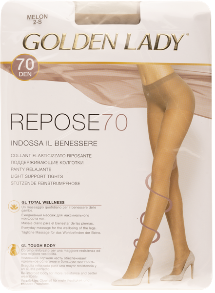 Изображение Колготки 70 ден размер 2 Голден Леди Репосе Мелон Единая Европа Элит м/у, 1 шт