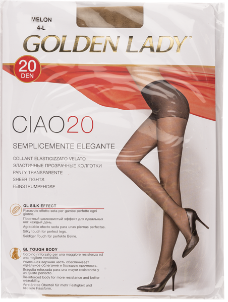 Изображение Колготки 20 ден размер 4 Голден Леди Циао Мелон Единая Европа Элит м/у, 1 шт