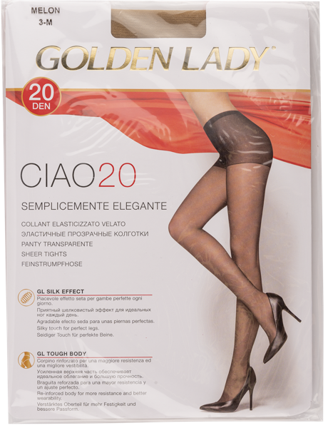 Изображение Колготки 20 ден размер 3 Голден Леди Циао Мелон Единая Европа Элит м/у, 1 шт