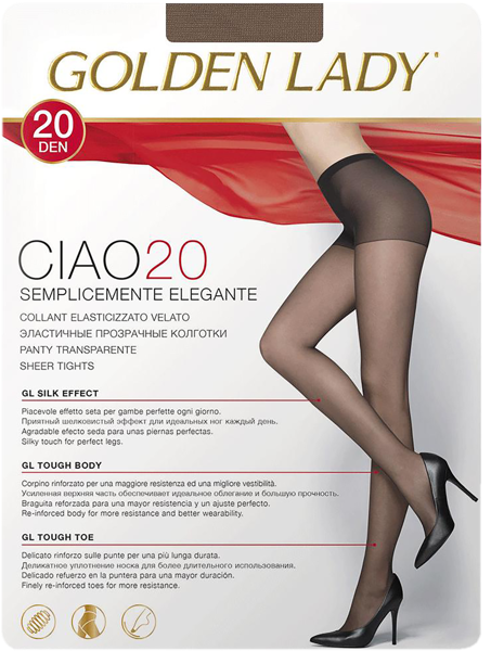 Изображение Колготки 20 ден размер 2 Голден Леди Циао Мелон Единая Европа Элит м/у, 1 шт