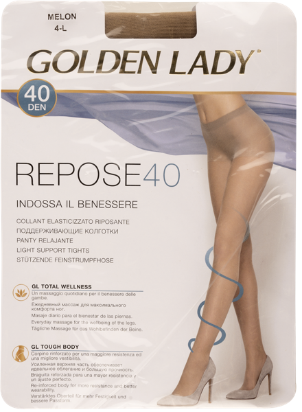 Изображение Колготки 40 ден размер 4 Голден Леди Репосе Мелон Единая Европа Элит м/у, 1 шт
