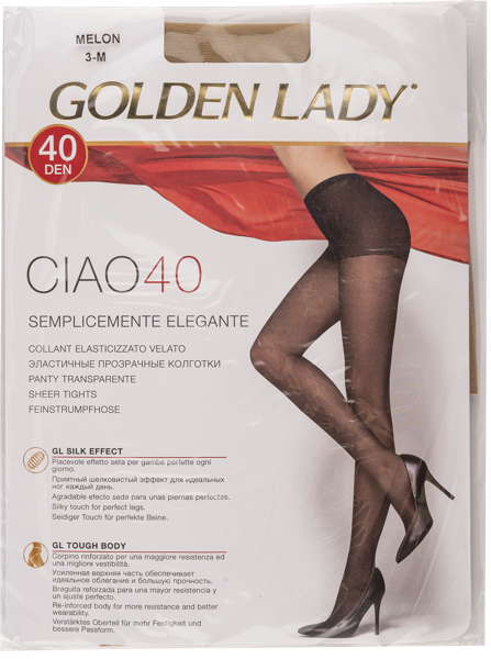 Изображение Колготки 40 ден размер 3 Голден Леди Циао Мелон Единая Европа Элит м/у, 1 шт