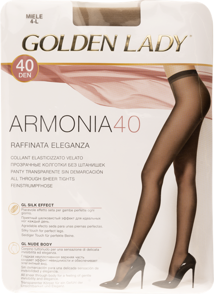 Изображение Колготки 40 ден размер 4 Голден Леди Армониа Миэле Единая Европа Элит м/у, 1 шт