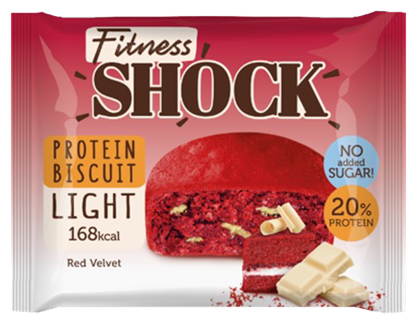 Изображение Бисквит протеиновый Фитнес шок рэд велюр Фитнес десерты м/у, 40 г