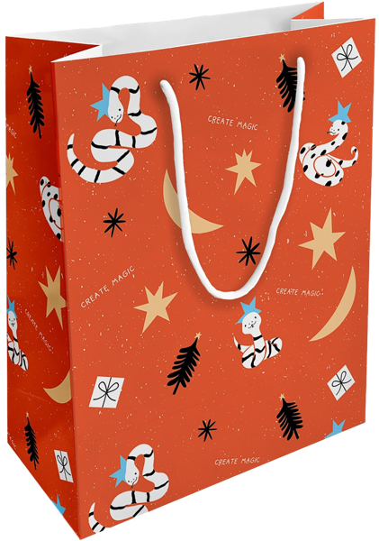 Изображение Пакет 25*32см подарочный Би Смарт лаки змея красный Иу Антэнг Пэкэджинг , 1 шт