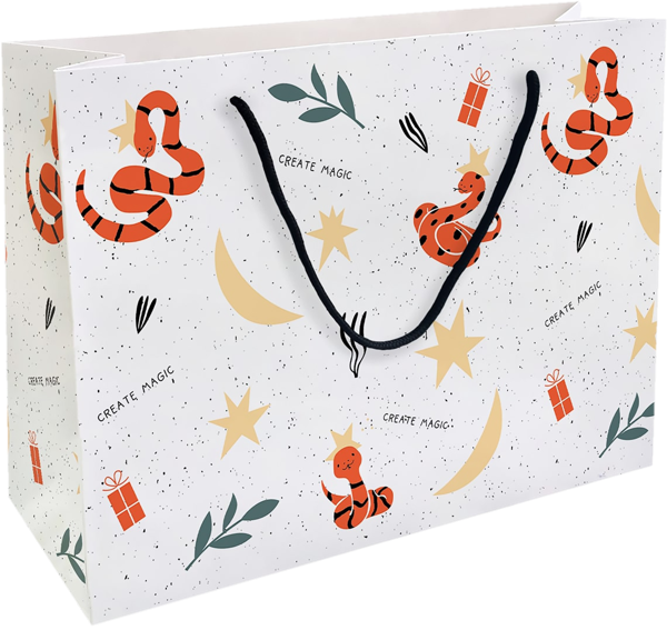 Изображение Пакет 36*26см подарочный Би Смарт лаки змея белый Иу Антэнг Пэкэджинг , 1 шт