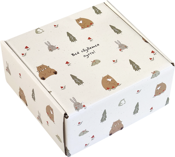 Изображение Коробка 20*20см подарочная Би Смарт форест елочки Вэньчжоу Цзяюань арт , 1 шт