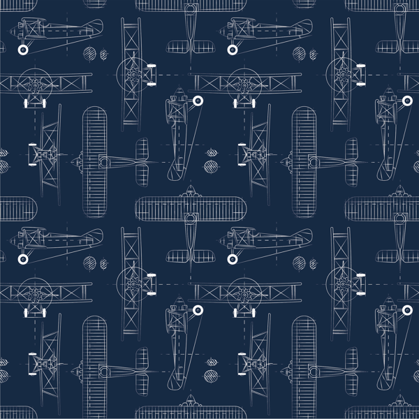 Изображение Бумага 70*100см упаковочная Би Смарт самолеты синяя Созидание м/у, 1 шт