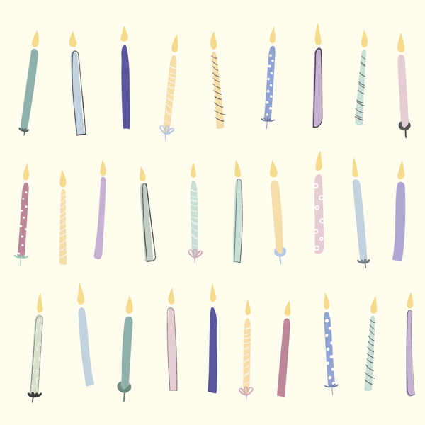 Изображение Бумага 70*100см упаковочная Би Смарт пати свечи Созидание м/у, 1 шт