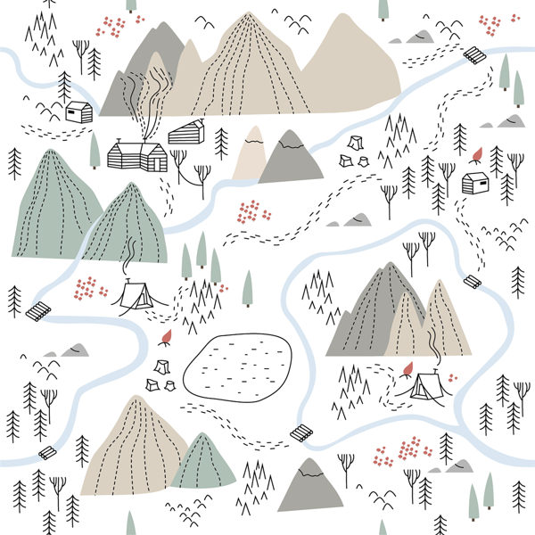 Изображение Бумага 70*100см упаковочная Би Смарт фридом горы Созидание м/у, 1 шт