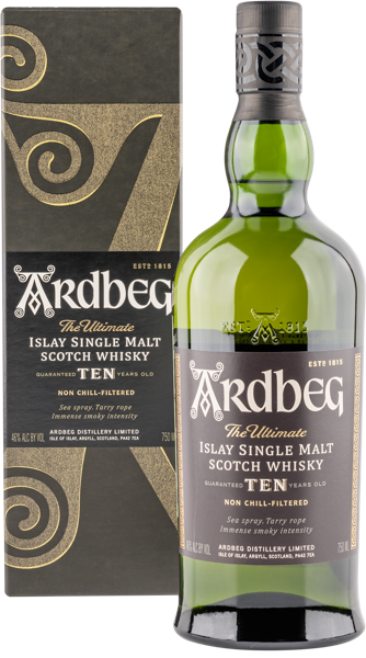 Изображение Виски односолодовый Ардбег айла 10 лет Макдональд Мюир п/у, 0,75 л