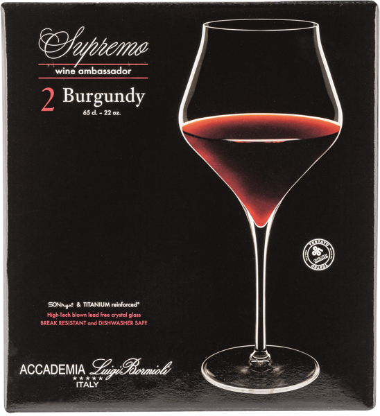Изображение Бокал 650мл для вина Луиджи Бормиоли супремо Луиджи Бормиоли к/у, 2 шт