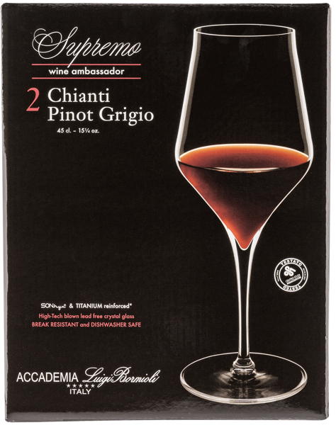 Изображение Бокал 450мл для вина Луиджи Бормиоли супремо Луиджи Бормиоли к/у, 2 шт