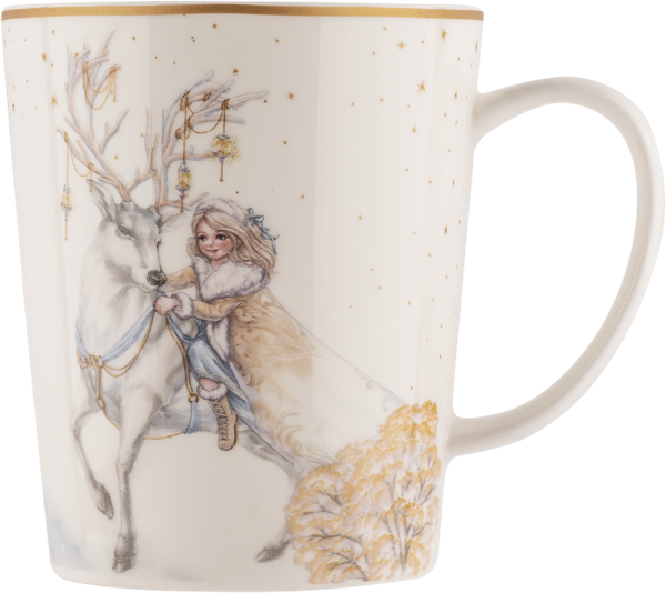 Изображение Кружка 400мл белая Лефард снежная королева на олене Лефард , 1 шт