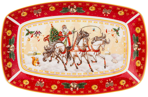 Изображение Блюдо 25*16см красное Лефард тройка Лефард к/у, 1 шт