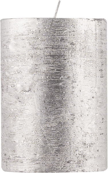 Изображение Cвеча 10см столбик Мельт серебристая Кэндл фэктори , 1 шт