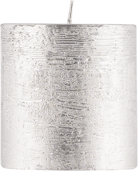 Изображение Cвеча 7,5см столбик Мельт серебристая Кэндл фэктори , 1 шт