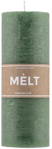 Изображение Cвеча 20см столбик Мельт темно-зеленая Кэндл фэктори , 1 шт