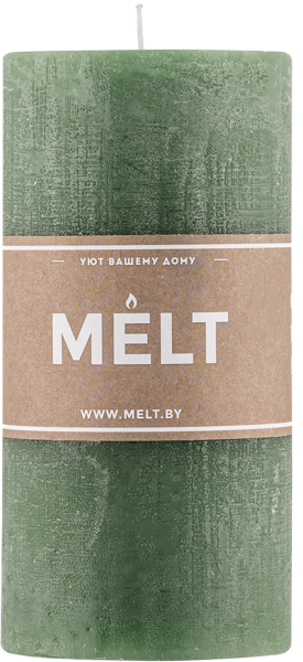 Изображение Cвеча 15см столбик Мельт темно-зеленая Кэндл фэктори , 1 шт