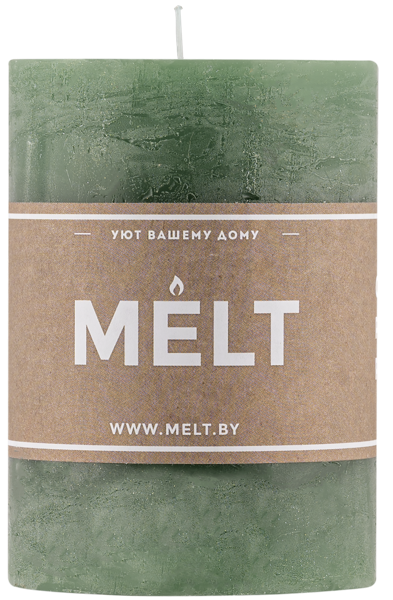 Изображение Cвеча 10см столбик Мельт темно-зеленая Кэндл фэктори , 1 шт