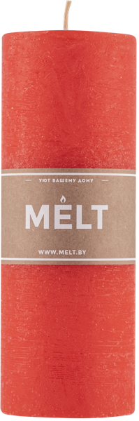 Изображение Cвеча 20см столбик Мельт красная Кэндл фэктори , 1 шт