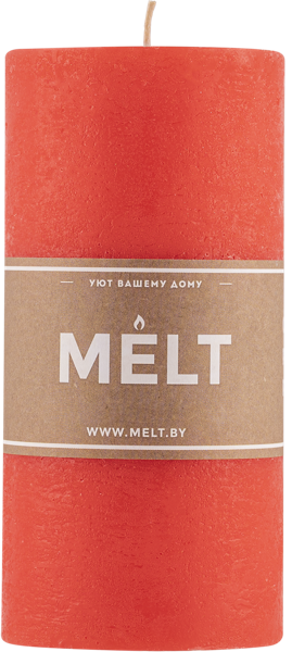 Изображение Cвеча 15см столбик Мельт красная Кэндл фэктори , 1 шт