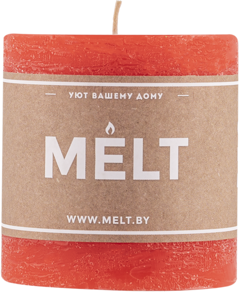 Изображение Cвеча 7,5см столбик Мельт красная Кэндл фэктори , 1 шт