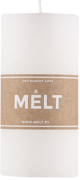 Изображение Cвеча 15см столбик Мельт белая Кэндл фэктори , 1 шт