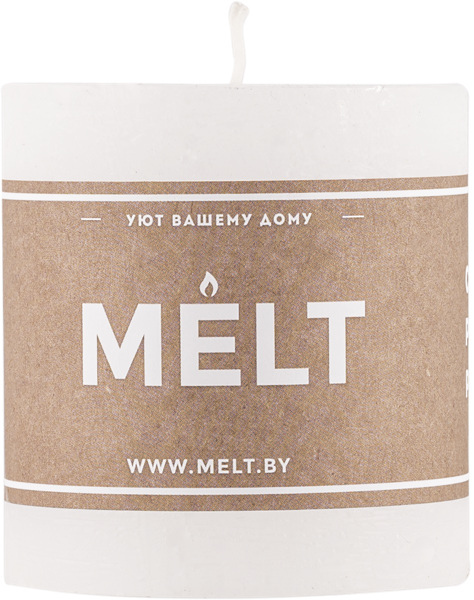 Изображение Cвеча 7,5см столбик Мельт белая Кэндл фэктори , 1 шт