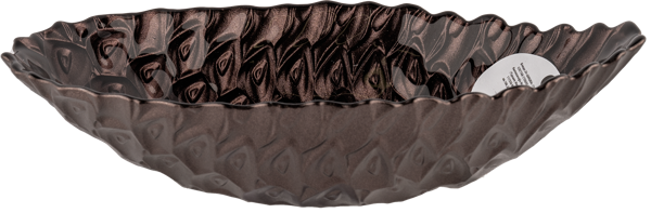 Изображение Миска 24см стекло Аксам шишка коричневая Аксам , 1 шт