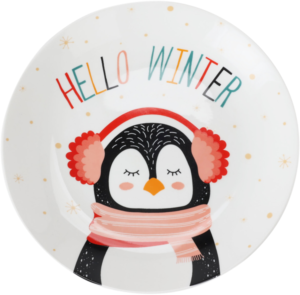 Изображение Тарелка 19см белая Купман новогодняя зверушка Купман Интернэшнл , 1 шт
