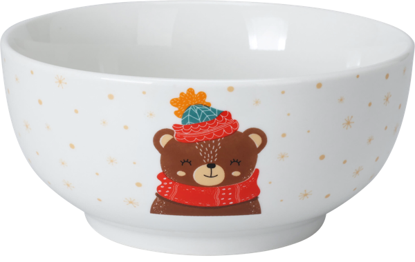 Изображение Салатник 500мл белый Купман новогодняя зверушка Купман Интернэшнл , 1 шт