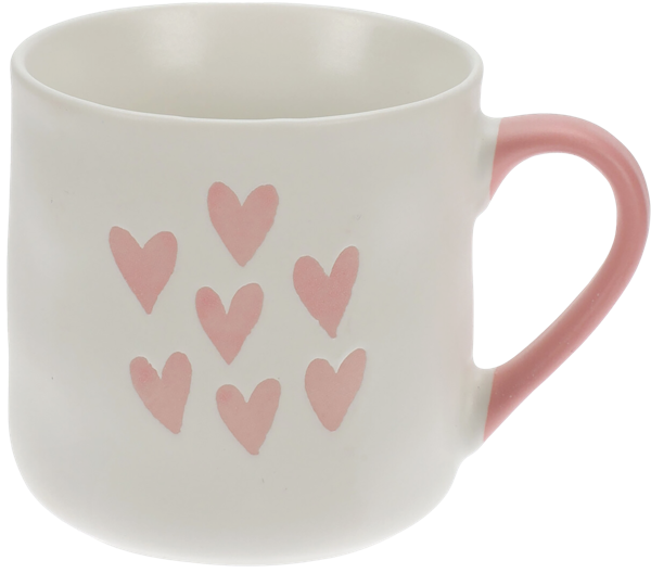 Изображение Кружка 320мл Купман сердечки белая розовая Купман Интернэшнл , 1 шт