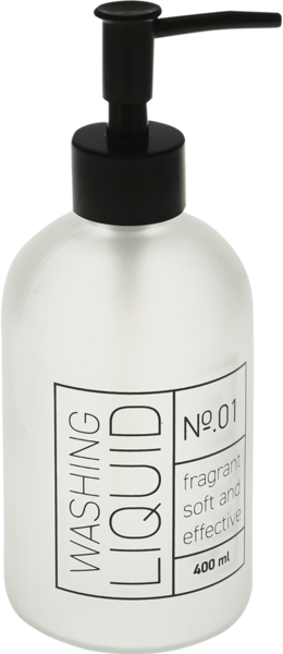 Изображение Дозатор 410мл для мыла Купман белый черный стекло Купман Интернэшнл , 1 шт