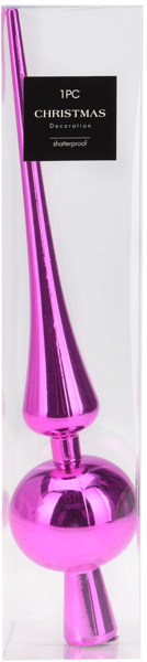 Изображение Верхушка 27,5см пластик Купман фуксия глянцевая матовая Купман Интернэшнл п/у, 1 шт