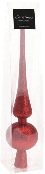 Изображение Верхушка 27,5см пластик Купман красная глянцевая матовая Купман Интернэшнл п/у, 1 шт