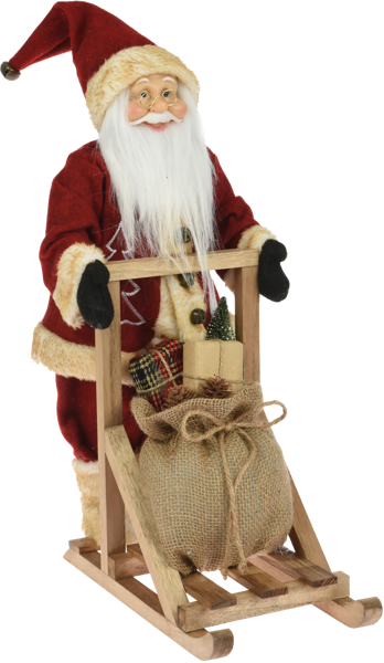 Изображение Дед мороз 45см Купман на санках Купман Интернэшнл , 1 шт