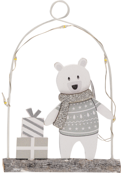 Изображение Подвеска 12см на батарейках Купман мишка на качели Купман Интернэшнл , 1 шт