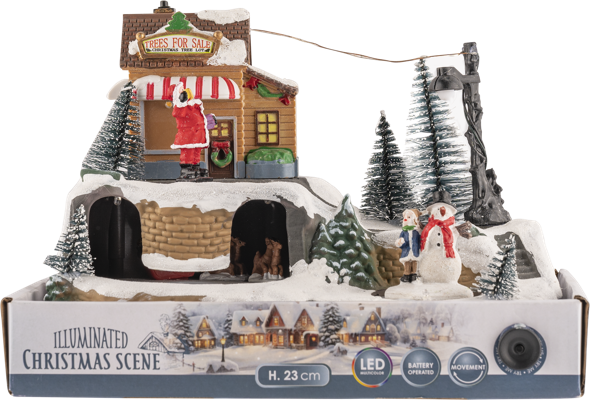 Изображение Светильник 23см на батарейках Купман снежные горы Купман Интернэшнл , 1 шт