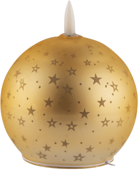 Изображение Светильник 10см золотой Купман елочный шар Купман Интернэшнл , 1 шт