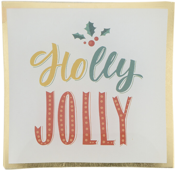 Изображение Тарелка 10*10см стекло Купман новогодняя кремовая Купман Интернэшнл , 1 шт