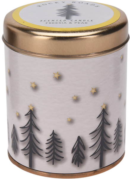 Изображение Свеча 7*8см в банке Купман арома елки черно-белая Купман Интернэшнл , 1 шт