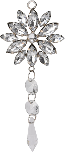 Изображение Елочное украшение 13см металл Купман снежинка с подвеской сере Купман Интернэшнл , 1 шт