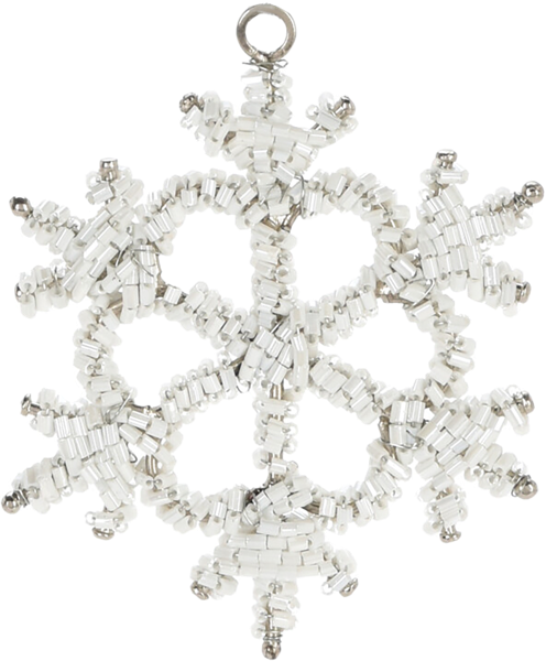 Изображение Подвеска 8см метал Купман снежинка серебристая бисе Купман Интернэшнл , 1 шт