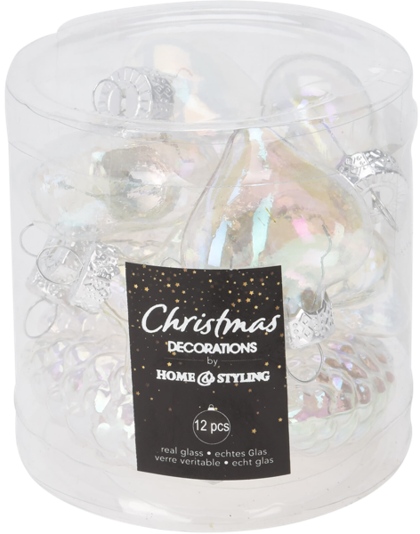 Изображение Елочное украшение 4,5см стекло Купман сердце шишка перламутр Купман Интернэшнл п/у, 12 шт