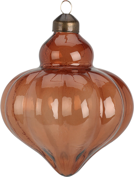 Изображение Елочное украшение 12см стекло Купман луковка коричневая Купман Интернэшнл , 1 шт