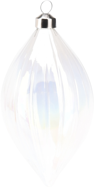 Изображение Елочное украшение 10см стекло Купман капля перламутровая в асс Купман Интернэшнл , 1 шт