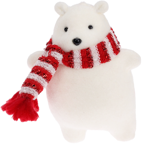 Изображение Подвеска 13см Купман полярный мишка в шарфе Купман Интернэшнл , 1 шт