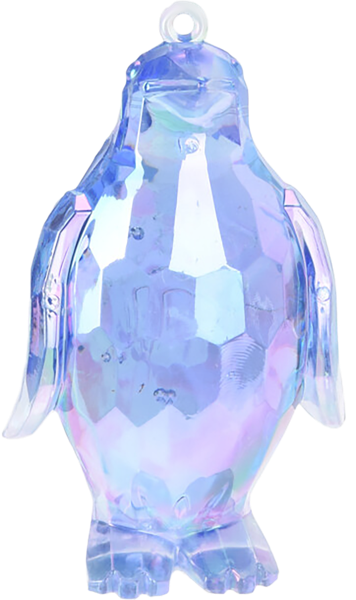 Изображение Подвеска 8см пластик Купман пингвин перламутровая Купман Интернэшнл , 1 шт